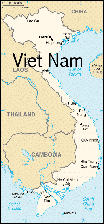 Map of Viet Nam - Print for easier reading.